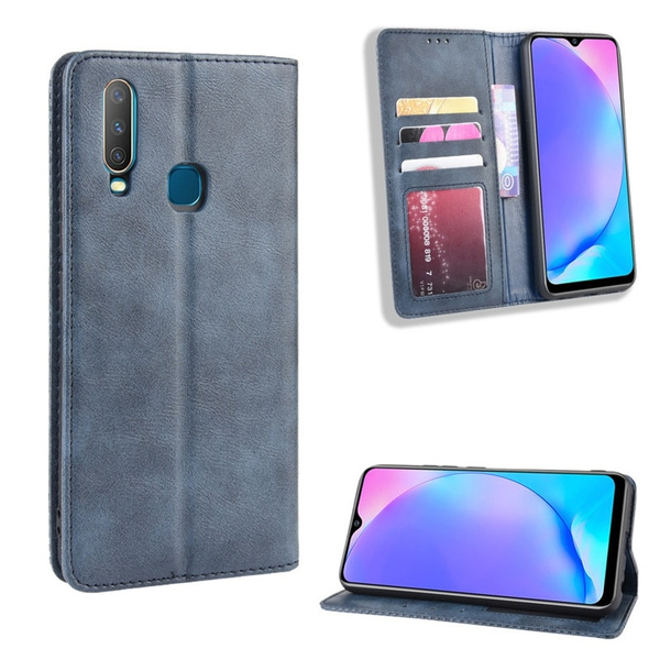 Retro Slim Leather Flip Cover Vivo Y15 Case Wallet Card Stand Magnetic Book Cover For Vivo Y15 2019 Y 15 V1901 Phone Cases Wish