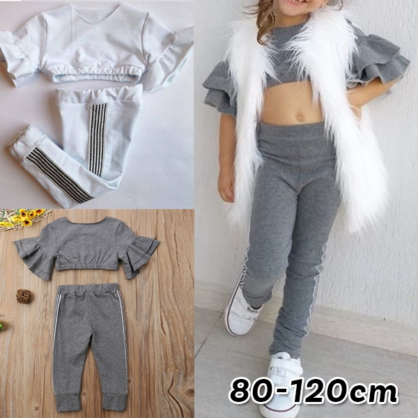 Girl Autumn Winter Sports Clothes Costume Outfit Suit Kids