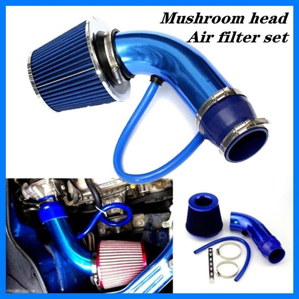 Aluminum Induction Hose Kit for Cold Air Filter Universal Direct 76mm 3 inch Car Intake Filter Blue