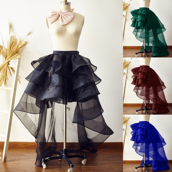 long tulle organza skirt