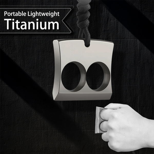 Titanium Lightweight Self Defense Double Finger Ring Emergency
