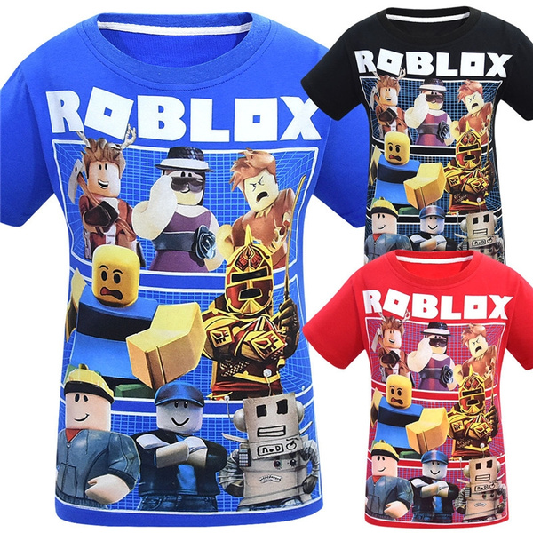 Kids Roblox Printing 3D Casual Summer T-Shirt Boys Girls Short Sleeves  Print Splicing T-shirt O-neck Sport Boys Girls Tops - AliExpress