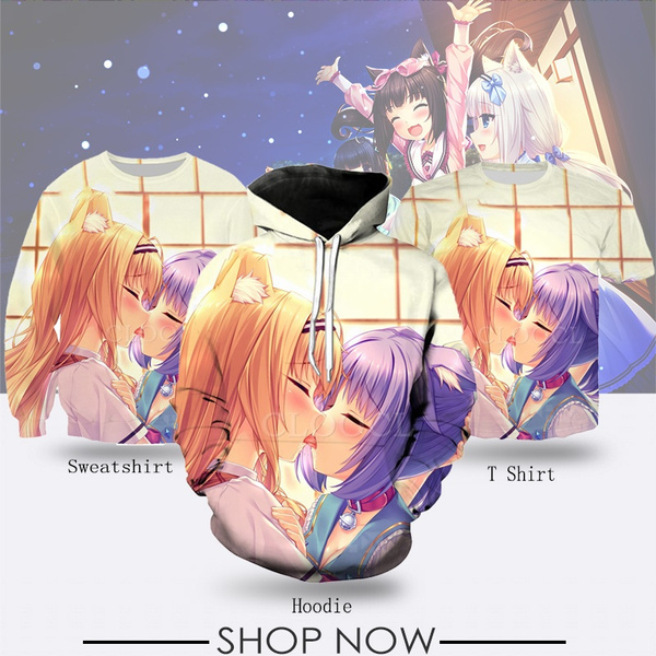 NEKOPARA Cinnamon Anime white Unisex Long sleeve sweat shirt Jacket Coat #1