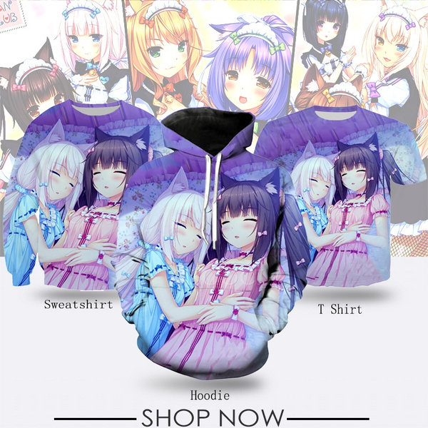 Anime Game Nekopara Chocolate Vanilla Cute Girls T Shirt 3D Print Men Women  Sweatshirt Fashion Hoodie Tops | Wish