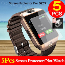 5PCS High Quality Ultra Thin Clear HD LCD Screen Protector For DZ09 Bluetooth Smart Watch Protective Film Phone-SH