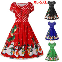 Women Fashion Santa Claus Sled Print 