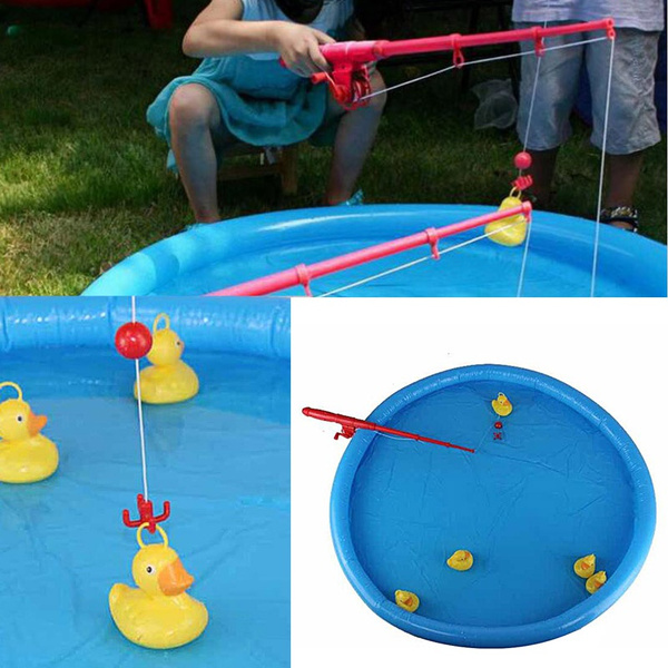 Duck Fishing Game Pond Pool with 5 Ducklings Set Kid Educational