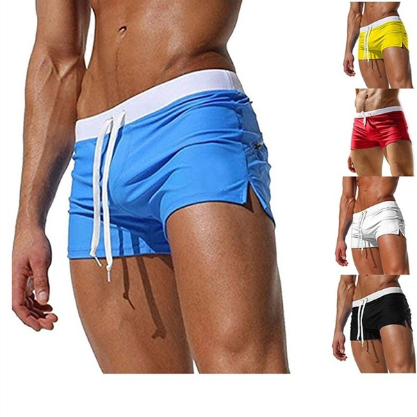 Men Swim Shorts Swimming Trunks Underwear Running Boxer Briefs Swimwear  Pants