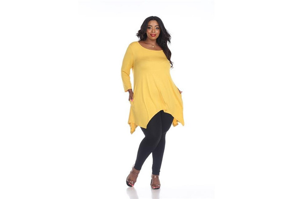 plus size yellow tunic