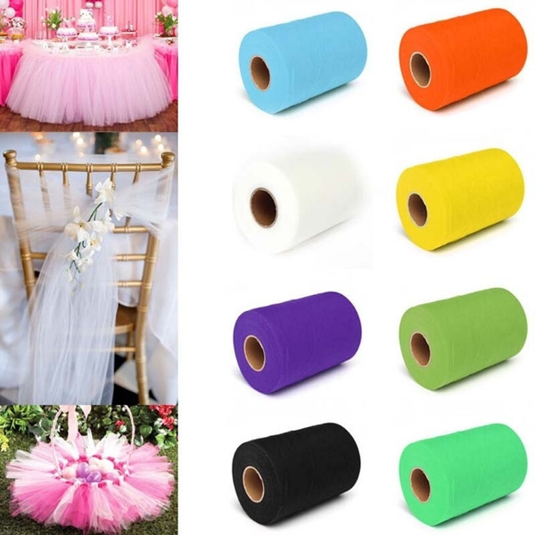 Tulle Roll Spool Tutu Dress Fabric Craft Wedding Party Home Gift Box Wrap Decor 