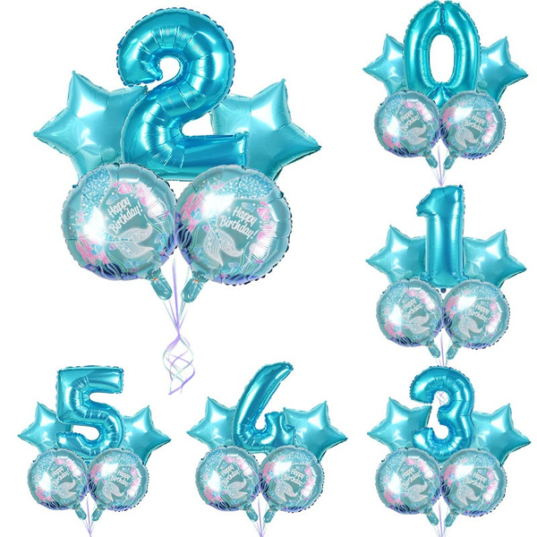 mermaid baby shower balloons