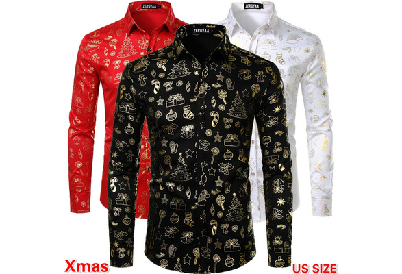 Mens christmas clearance long sleeve shirts