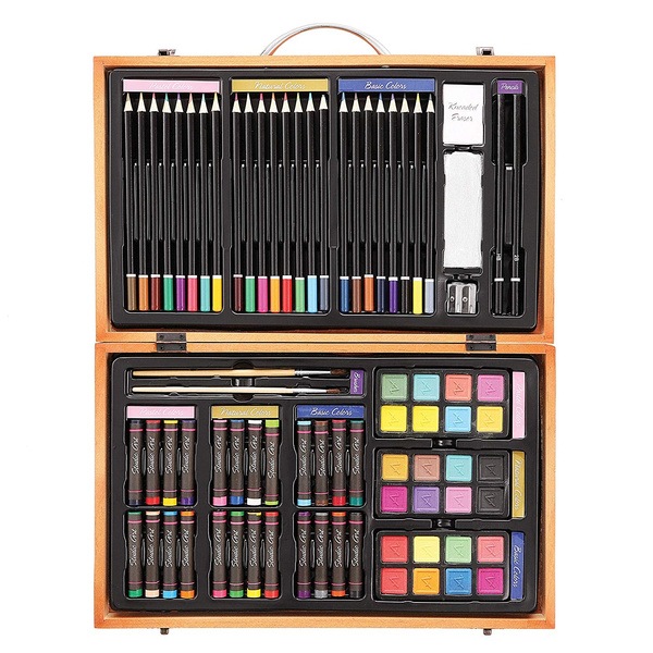 Darice 80-Piece Deluxe Art Set – Art Supplies for Drawing, Painting and  More in a Compact, Portable Case - Makes a Great Gift for Beginner and  Serious