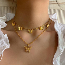 trendy necklace, butterfly, Fashion, Jewelry