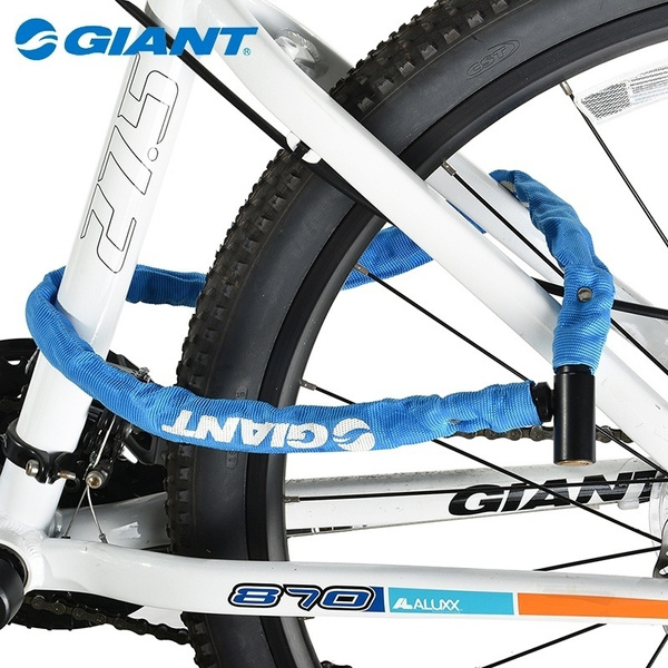 GIANT Bicycle Lock MTB Mountain Bike /Road Bike Zinc Alloy Nylon Chain Bike Accessories Anti-theft Motorcycle 3 Colors (Color: Black) |
