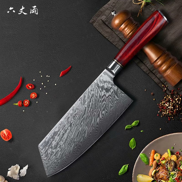 7 inch Chinese Meat Cleaver Knife Stainlee Steel Kitchen Chef Cooking  Cutlery