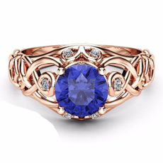 Sterling, gold, Engagement Ring, 18kgoldplatedring