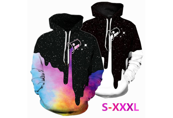 3d milk print hooded sweatshirt