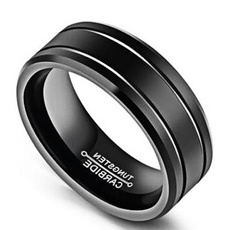 tungstenring, Jewelry, groovering, gold