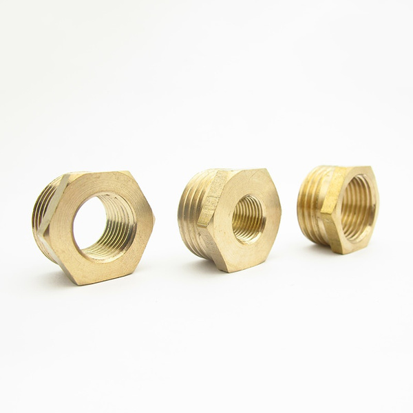 1/4" Female Adapter Pipe Fittings Brass Bush BSP Reducing Connector 1/2" Male 