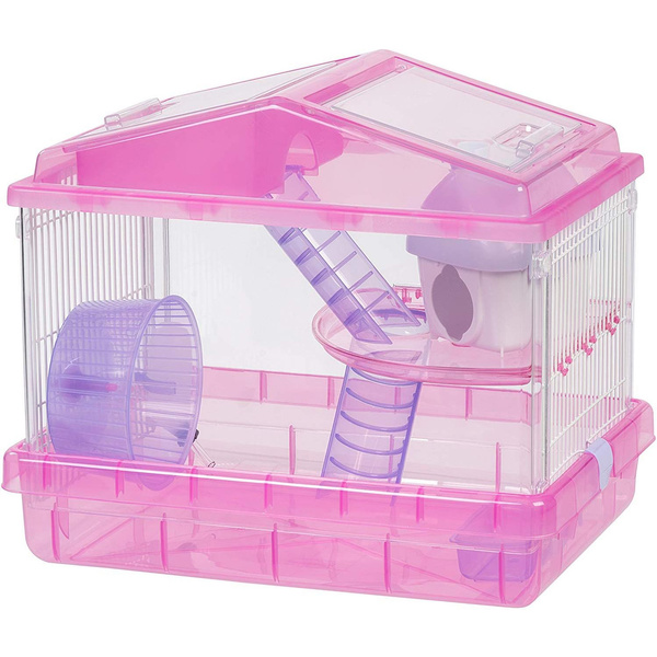 IRIS USA 587121 2 Level See Through Plastic Hamster Cage with