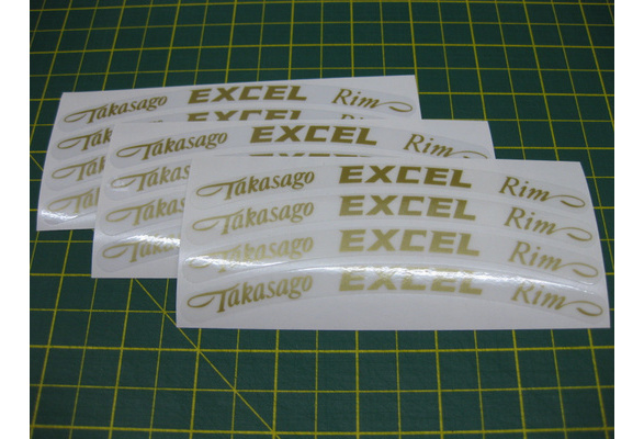 Excel Takasago 3M Vinyl Decal Sticker Bike Bicycle Wheel Rim Reflective Silver