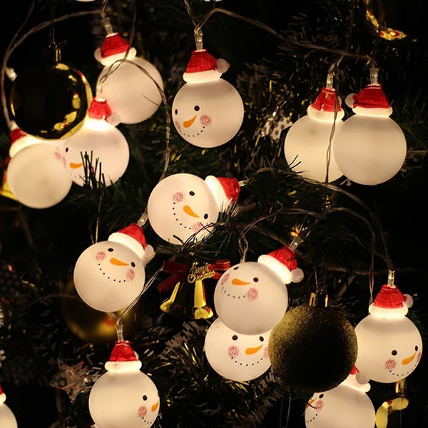 Christmas Indoor Decoration Lights Snowman LED Fairy String Light Home Party 