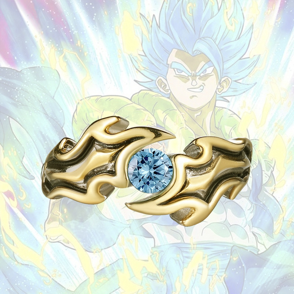 DRAGON BALL Z Gogeta Goku Vegeta Super Saiyan God Blue 925 Sterling Silver  Ring | Wish