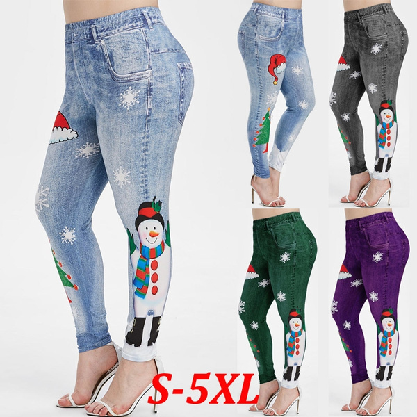 snowflake leggings plus size