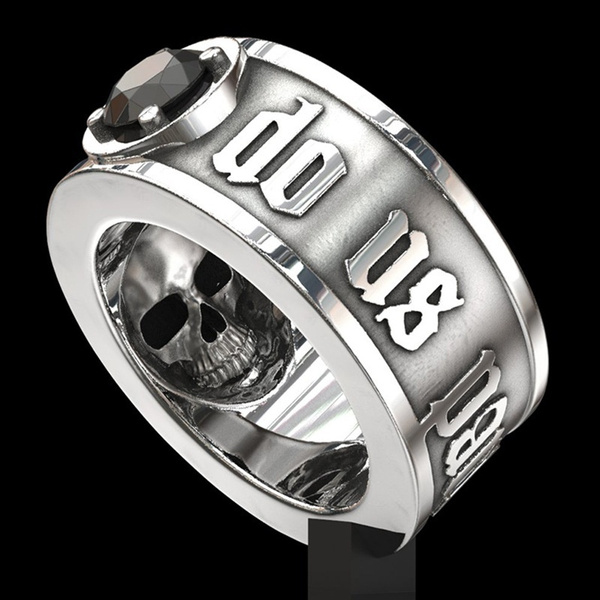 Stainless steel skull store engagement rings