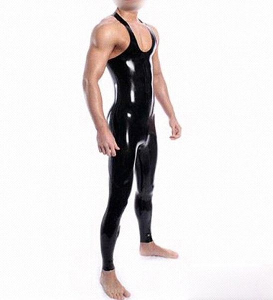 latex sleeveless bodysuit