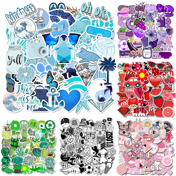 VSCO Vinyl Stickers Waterproof,Aesthetic,Trendy Swimming,Outdoor VSCO Girl Essential Stuff for Water Bottles Stickers Suitable for Photo Sharing 