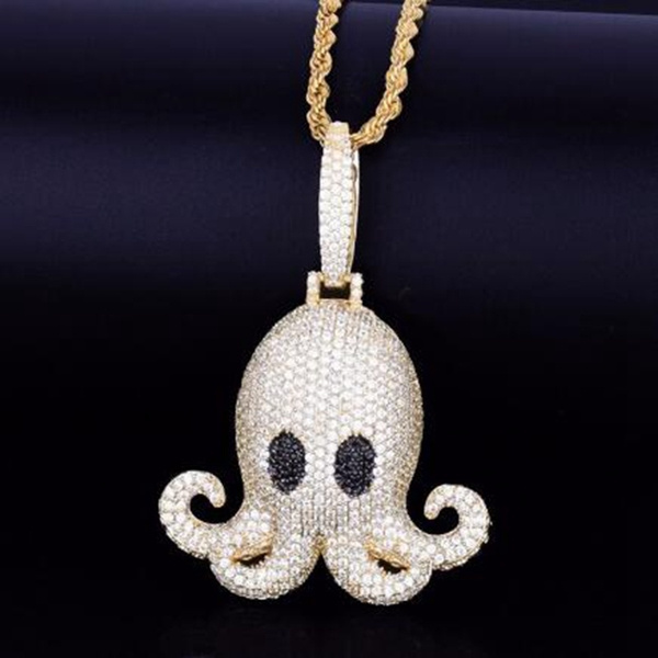 Animal Octopus Pendant Necklace Men 