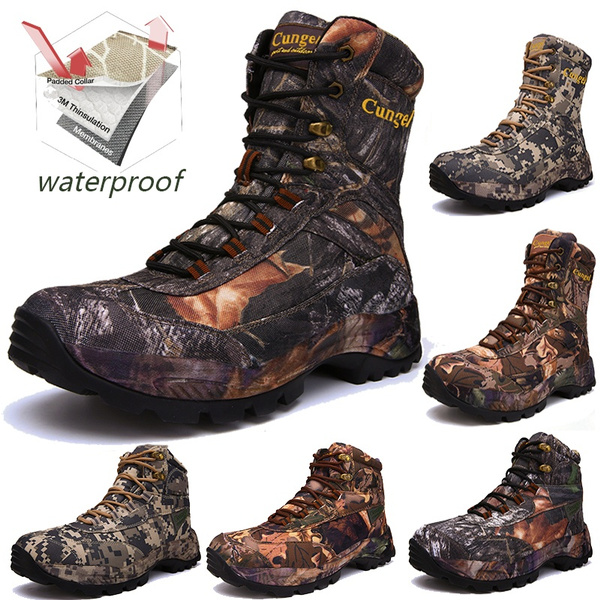 camo hunting hiking boots