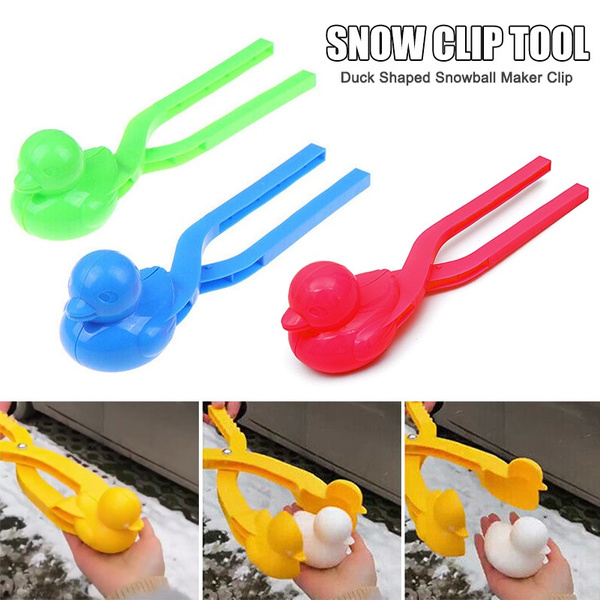 Details about   Duck/Love Shaped Snowball Maker Clip Children Outdoor Winter Snow Mold Toy Tool 