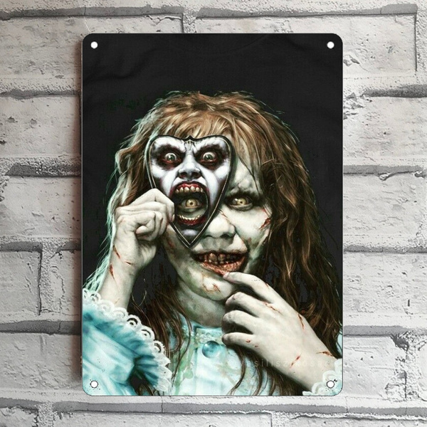 Classic Horror Movie Exorcist Tin Sign Poster Home Pubs & Bars Poster Wall Art Poster Coffee Garden Office Man Cave Club Metal Sign | Wish