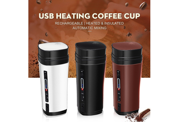 New Rechargeable USB Heating Self Stirring Auto Mixing Tea Coffee Cup Mug Warmer