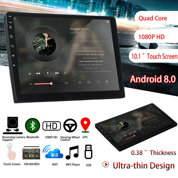 Android 8.1 Car Stereo GPS Navigation Radio Player Double 2Din WiFi 7" Quad Core 
