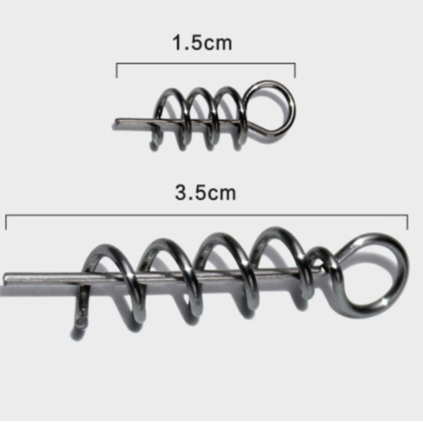 Bait Spring 200Pcs Soft Lure Bait Spring Lock Pesca All'aperto Crank Hook Pin di Centraggio
