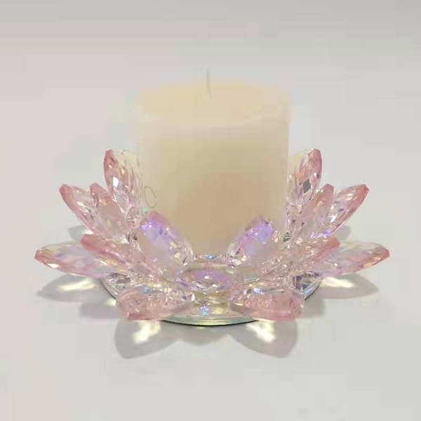 Kusso Pink and White Ceramic Tea Light Candle Holders Geometric Design For Home 