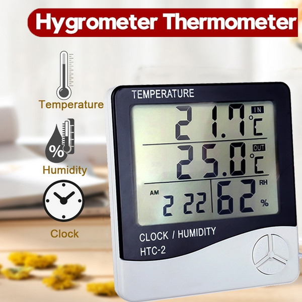 Home weather station. Digital indoor temperature and humidity