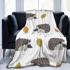 autumnleaveshedgehog, Fleece, bedblanket, antiwrinkle
