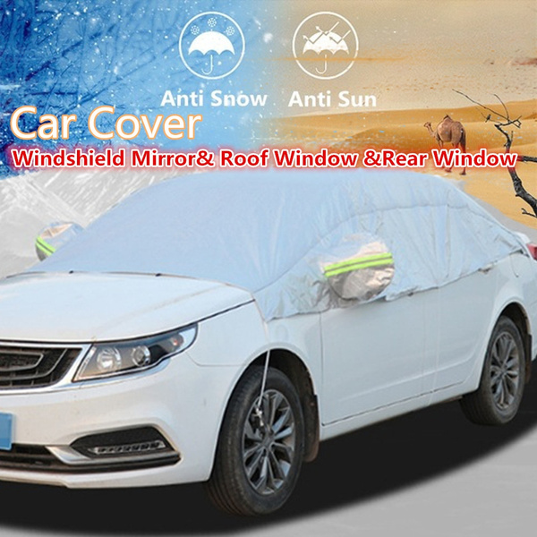 Universal Car Cover Snow Ice Dust Sun UV Rain Resistant Half