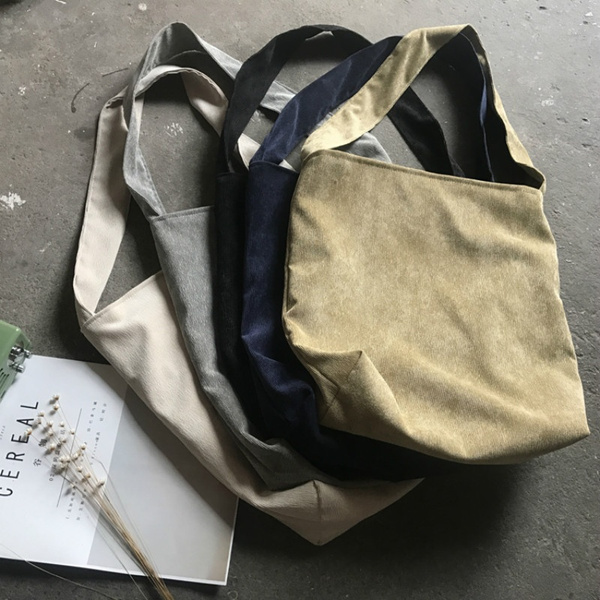 Corduroy Zipper Bag - Vellabox