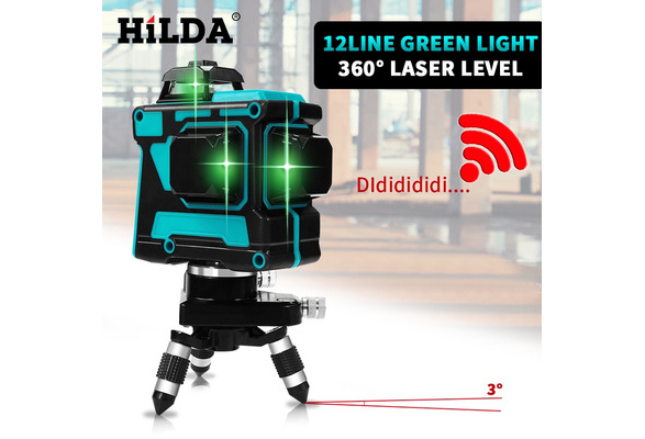 Hilda Laser Level 12 Lines 3d Level Self Leveling 360 Horizontal And Vertical Cross Super Powerful Green Laser Level Wish