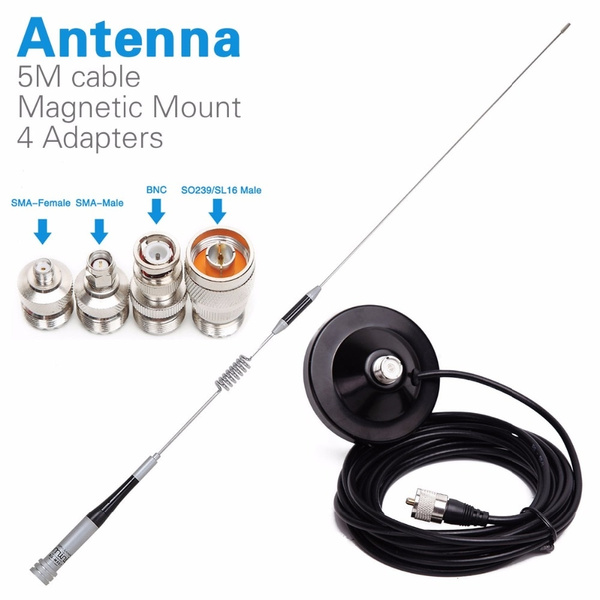 Diamond Sg M507 Dual Band Antenna Magnetic Mount Sma F Sma M Bnc Sl16 4 Adapters For Baofeng Uv 5r Walkie Talkie Mobile Radio Wish