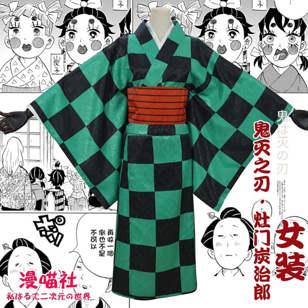 Disfraz De Cosplay Anime Demon Slayer Tanjirou Kimono 