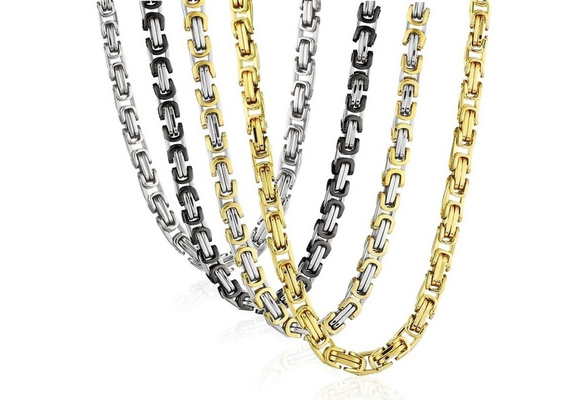 1 PCS Classic Fashion Men's Stainless Steel Hip Hop Necklace