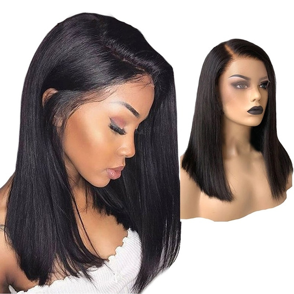 Short black hotsell lace front wig