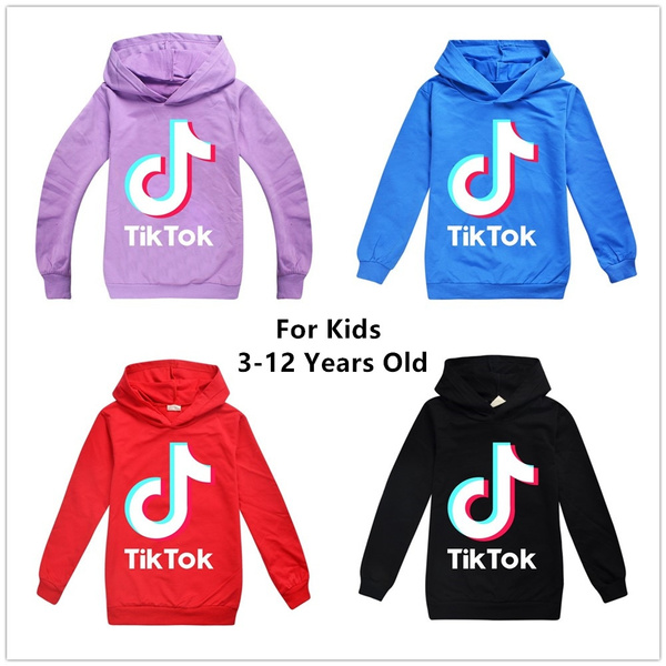 Tik Tok Long Sleeve Thin Hoodies SweatShirt Tops Clothes Coat For 3 12 Years OLd Boys Gilrs Kids